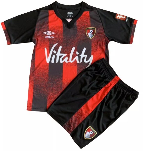 Kit infantil oficial umbro AFC Bournemouth 2020 2021 I jogador